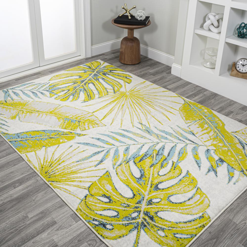 Monstera Tropical Leaves Area Rug. Picture 5