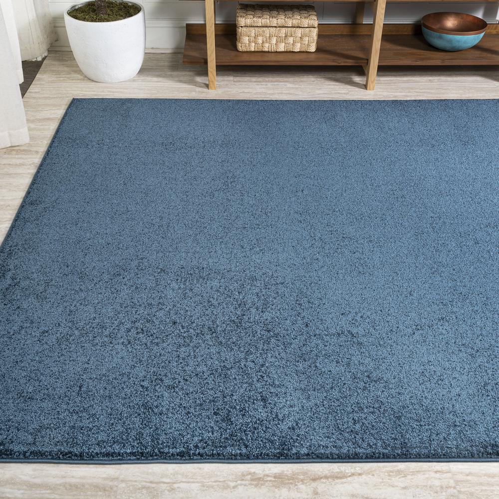 Haze Solid Low Pile Area Rug Navy. Picture 4