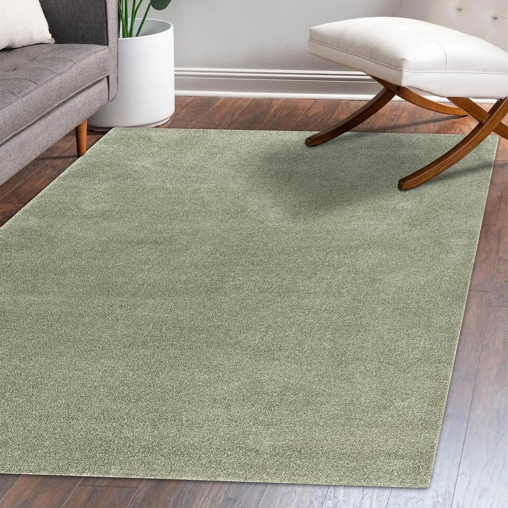 Haze Solid Low Pile Area Rug Green. Picture 11