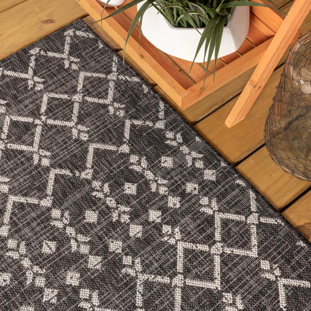 Ourika Moroccan Geometric Textured Weave Indoor/Outdoor Area Rug. Picture 10