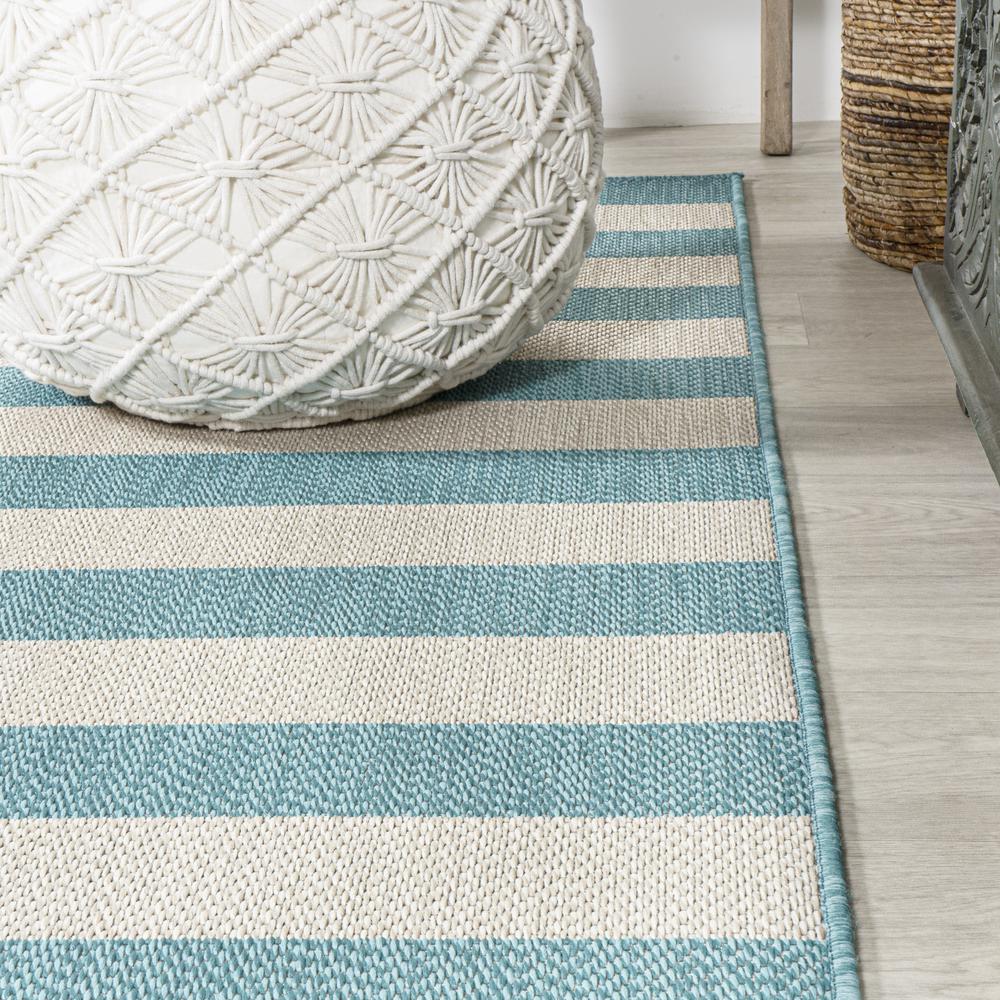 Negril Two Tone Wide Stripe Indoor/Outdoor Area Rug. Picture 13