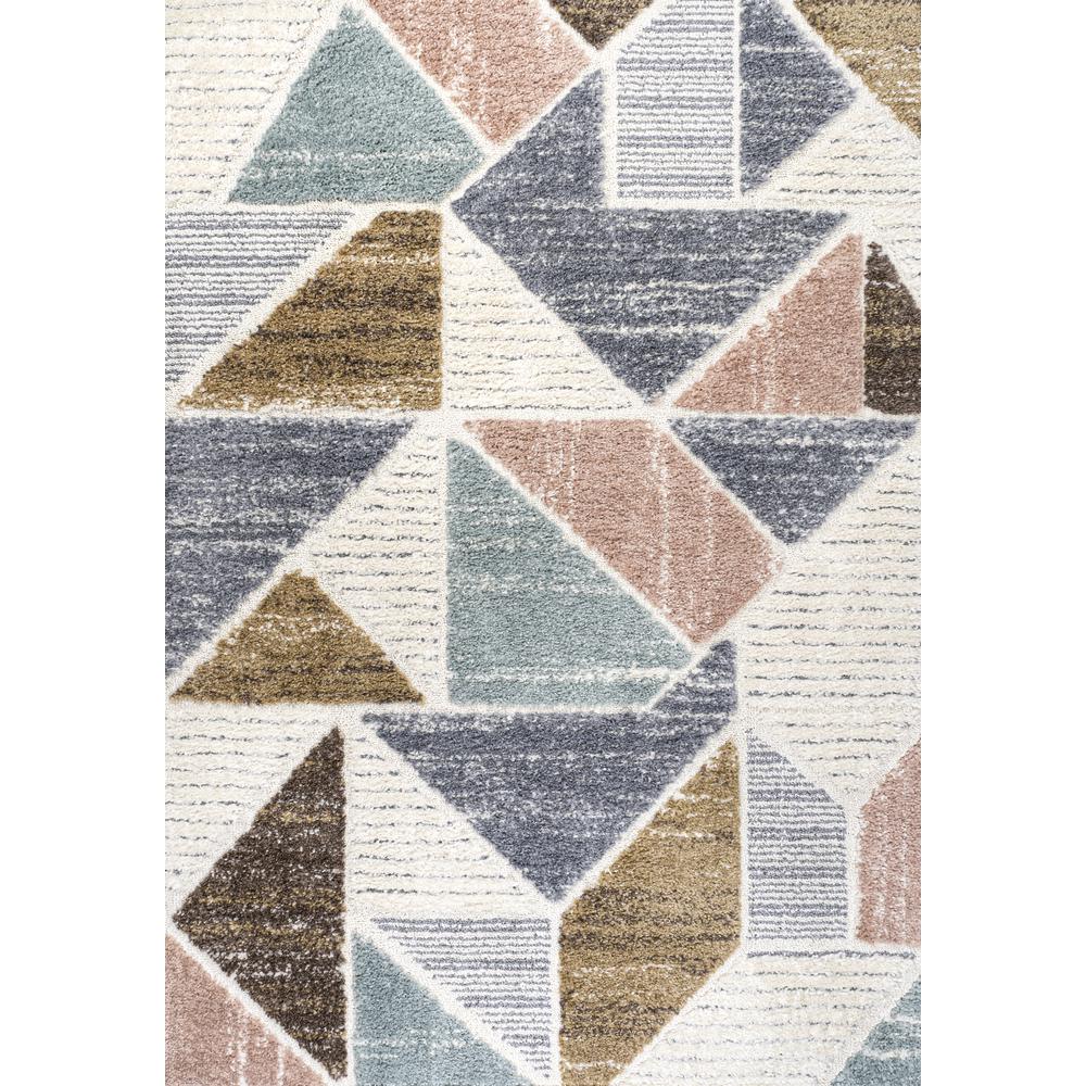 Aileen Geometric Scandi Colorblock Carved Area Rug. Picture 1