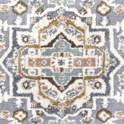 Aziza Persian Medallion High-Low Area Rug. Picture 14