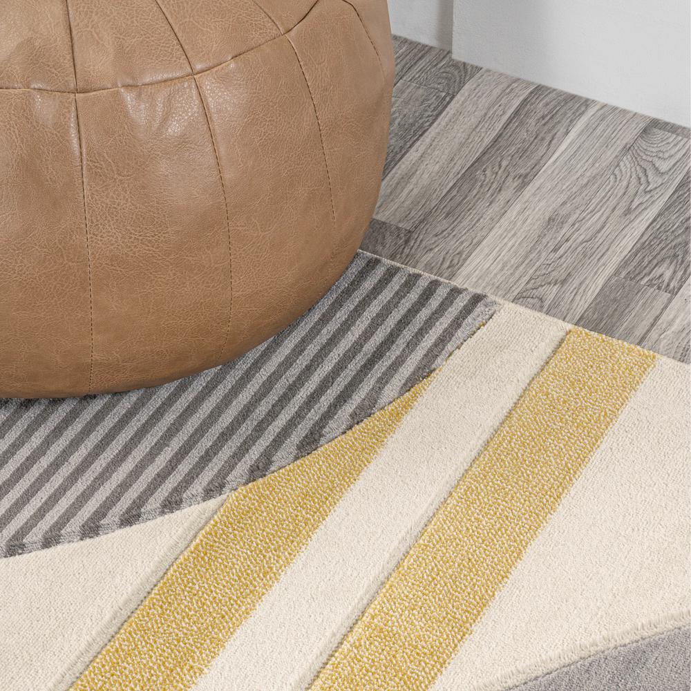 Nicky Geometric Striped Circles Area Rug. Picture 8