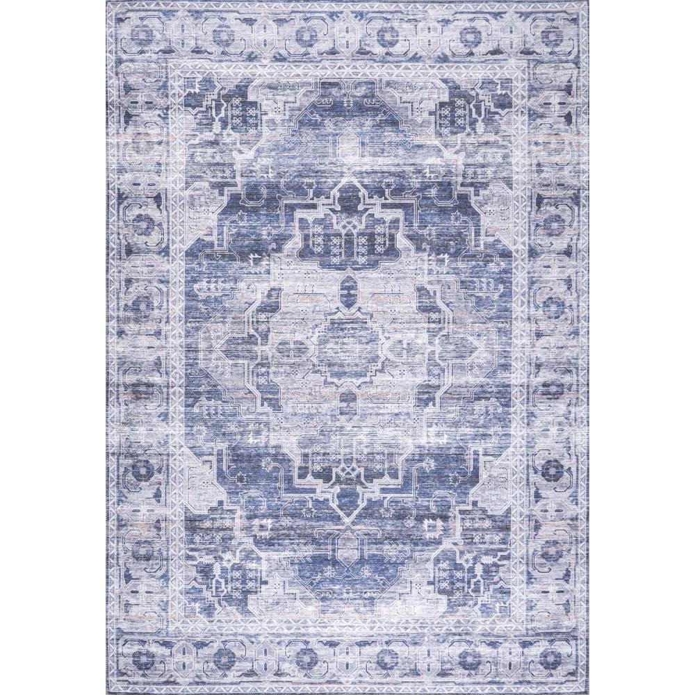 Alanya Ornate Medallion Washable Indoor/Outdoor Area Rug. Picture 1
