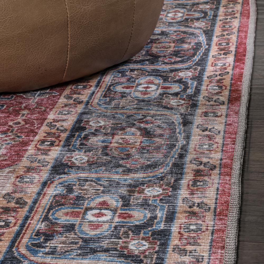 Alacati Ogee Medallion Machine-Washable Runner Rug. Picture 4