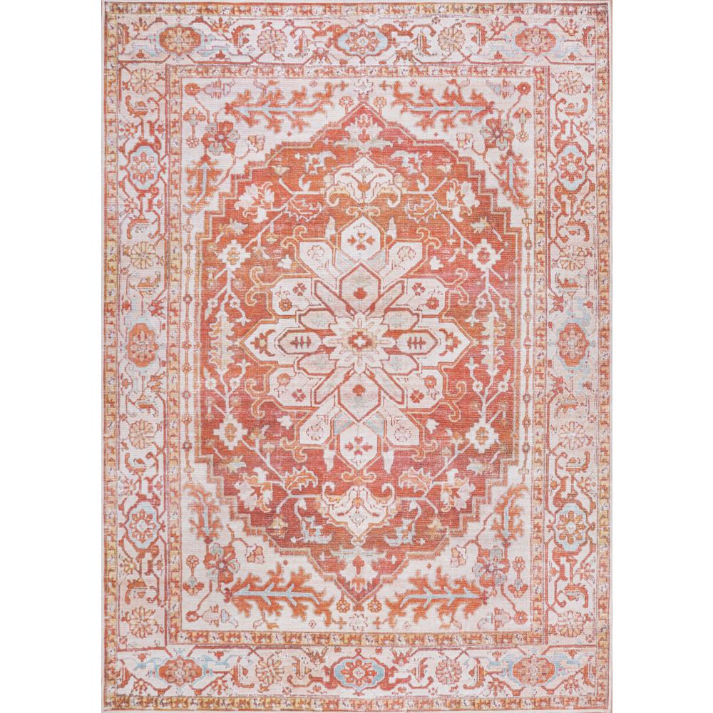 Asa Ornate Medallion Washable Indoor/Outdoor Area Rug. Picture 1