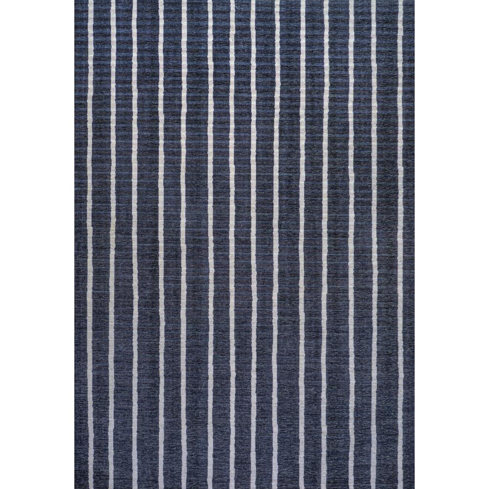 Rand Distressed Ticking Stripe Machine Washable Area Rug. Picture 1