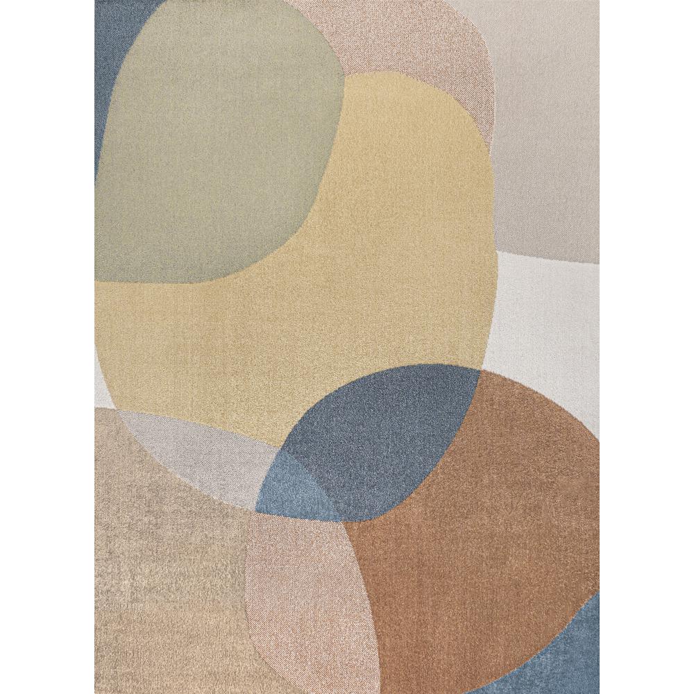 Pebble Geometric Contemporary Machine-Washable Area Rug. Picture 1