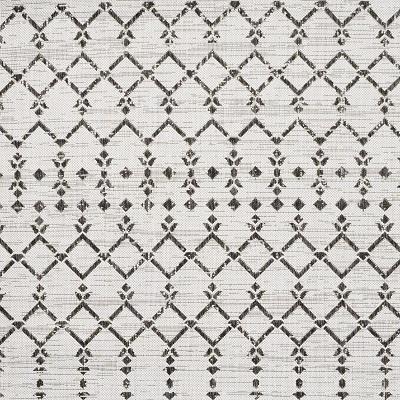 Ourika Moroccan Geometric Textured Weave Indoor/Outdoor Round Rug. Picture 12