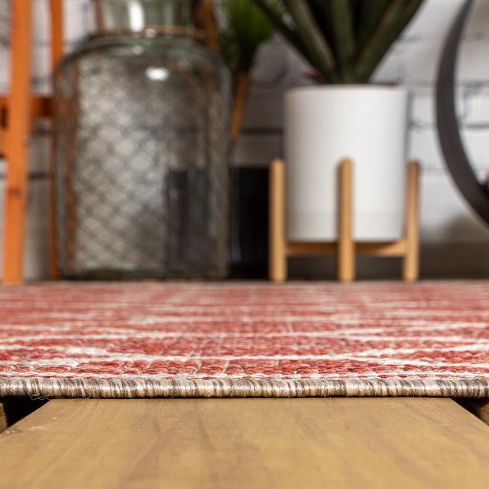 Trebol Moroccan Trellis Textured Weave Indoor/Outdoor Area Rug. Picture 10