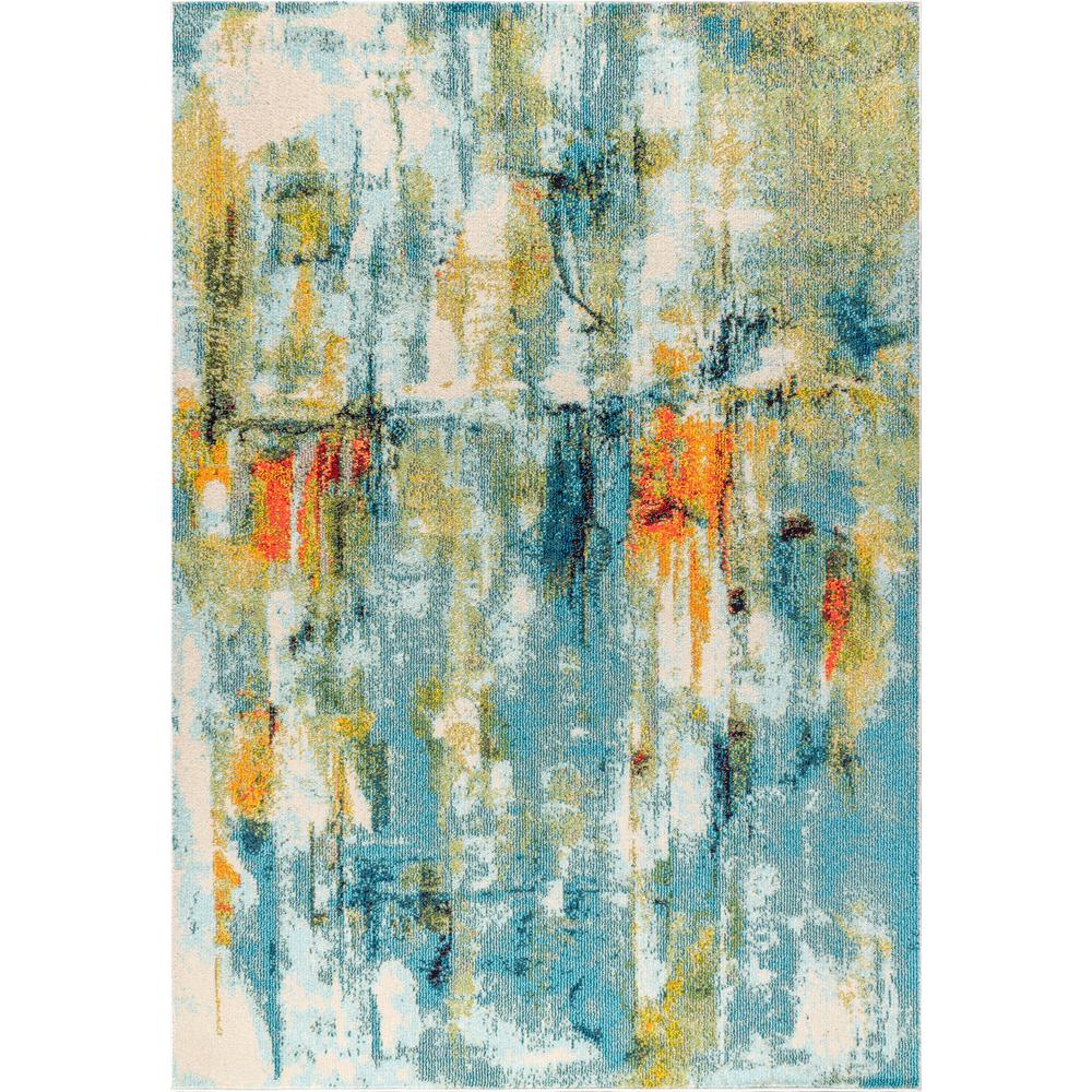 Contemporary Pop Modern Abstract Waterfall Area Rug. Picture 1