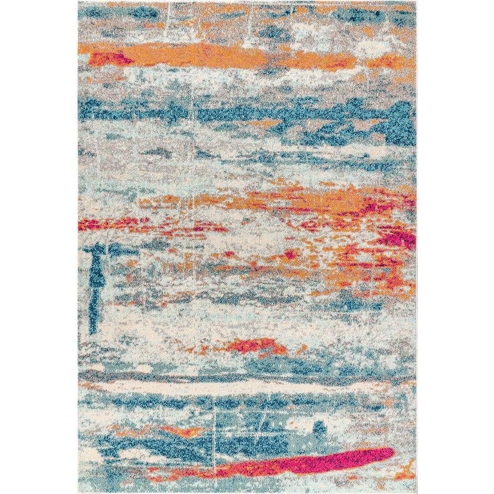 Contemporary Pop Modern Abstract Brushstroke Area Rug. The main picture.