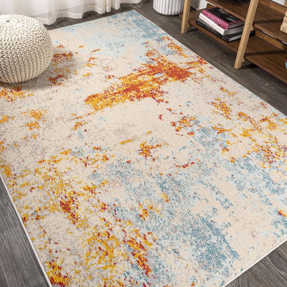 Sunset Modern Abstract Area Rug. Picture 5