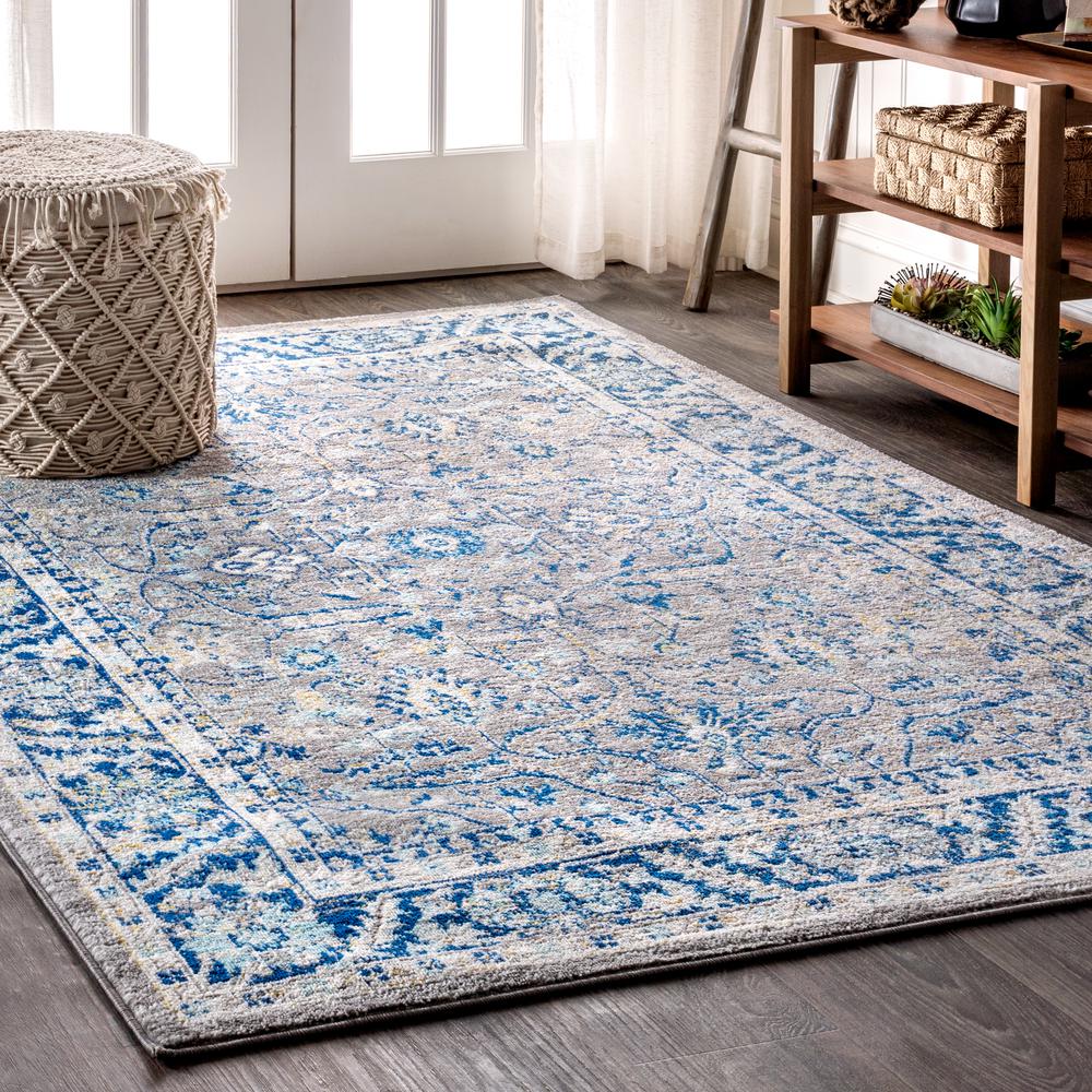 Modern Persian Boho Floral Area Rug. Picture 3
