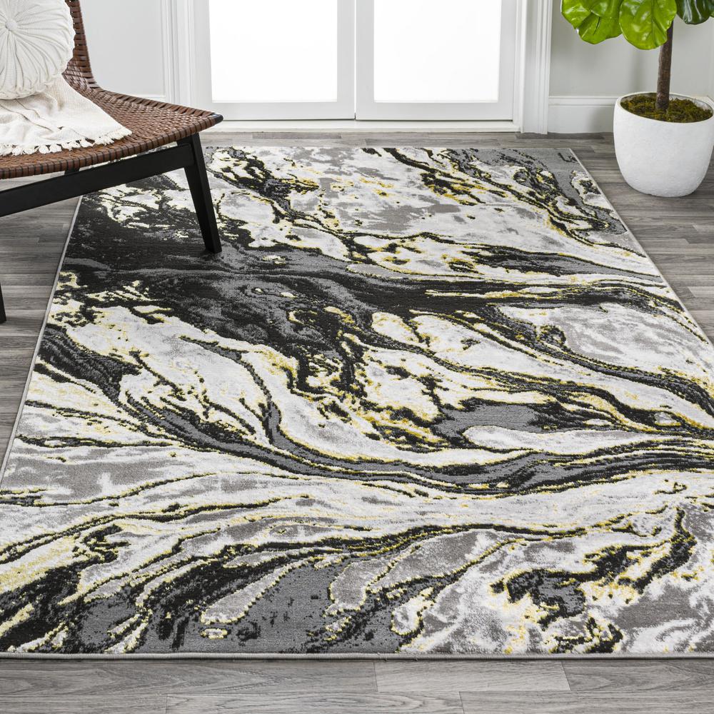 Swirl Marbled Abstract Area Rug. Picture 5