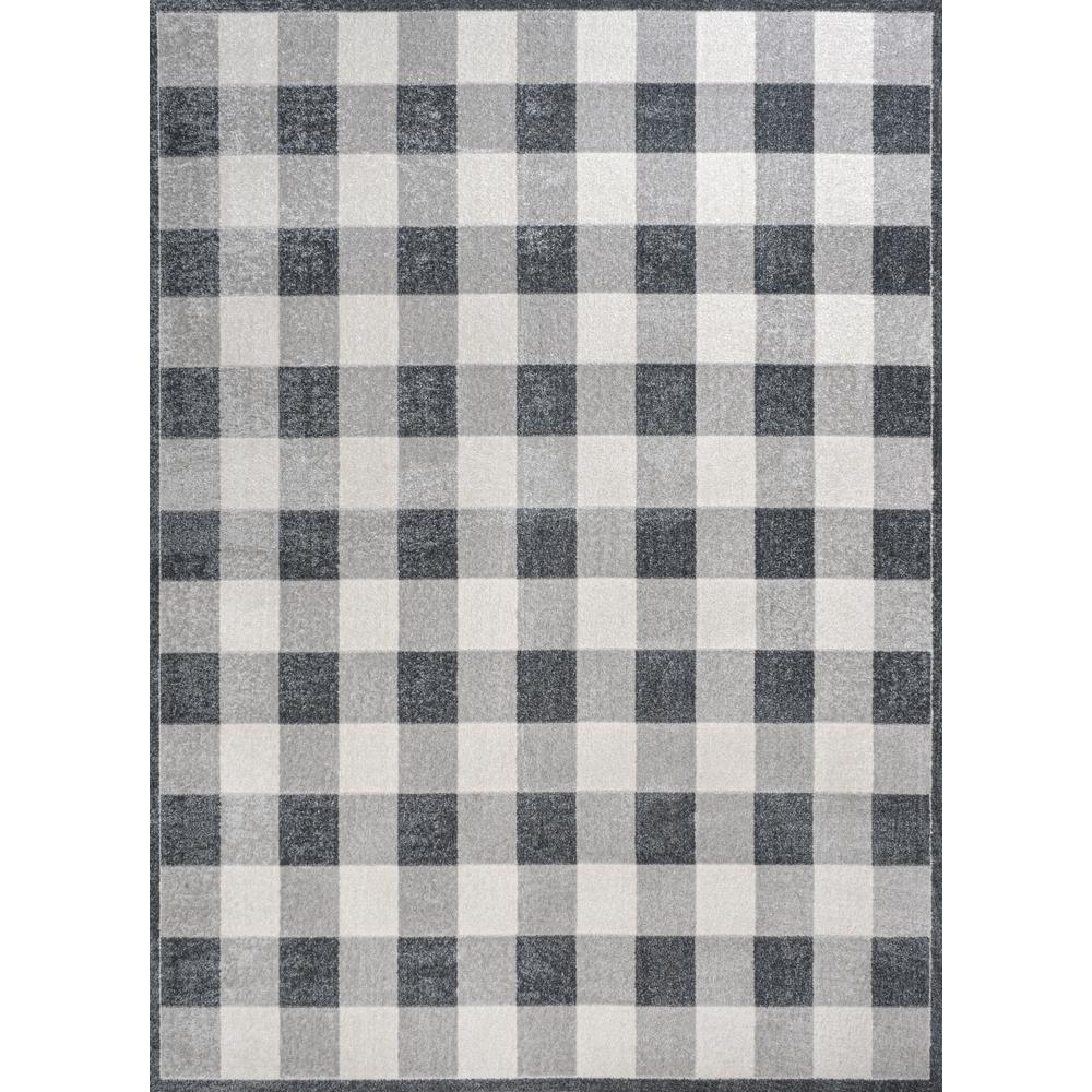 Fawning Two-Tone Striped Classic Low-Pile Machine-Washable Runner Rug. Picture 1