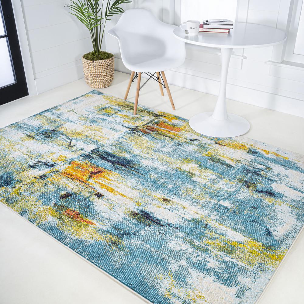 Contemporary Pop Modern Abstract Waterfall Area Rug. Picture 12
