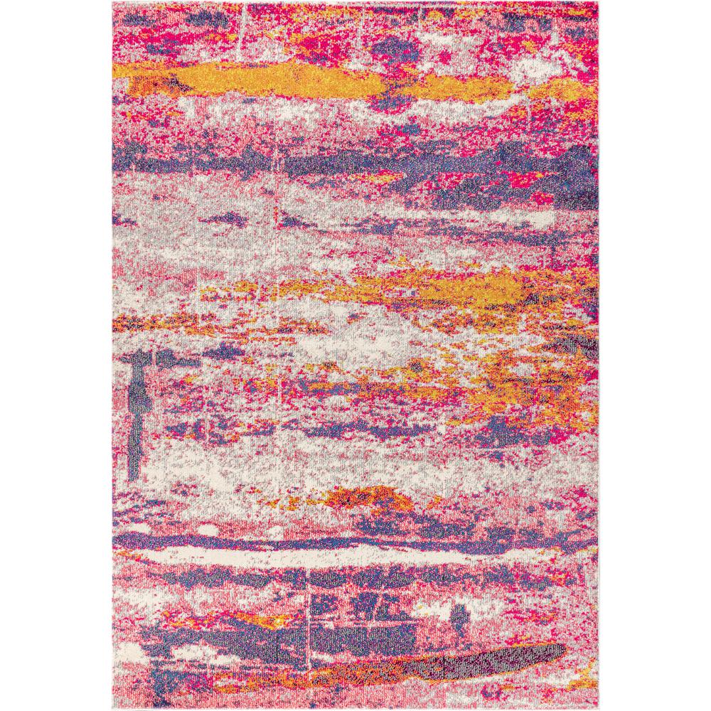 Contemporary Pop Modern Abstract Brushstroke Area Rug. Picture 2