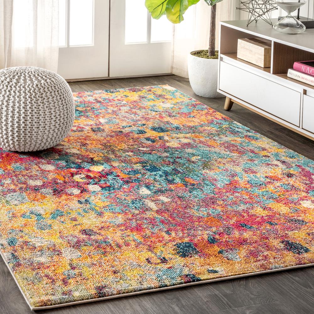 Inspired Contemporary Pop Modern Abstract Area Rug. Picture 11