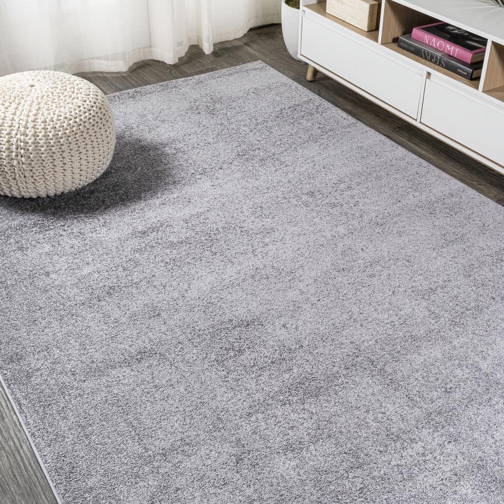 Haze Solid Low Pile Area Rug Gray. Picture 15