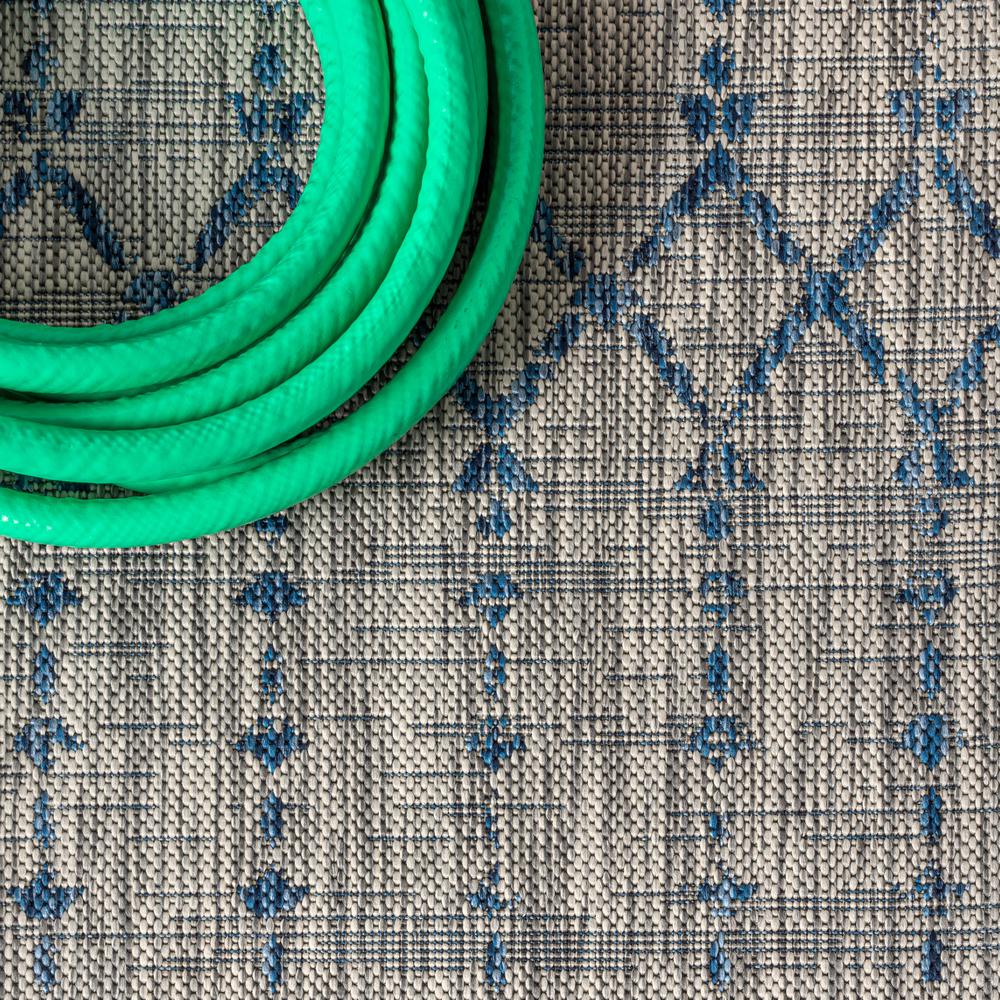 Ourika Moroccan Geometric Textured Weave Light Indoor/Outdoor Area Rug. Picture 3
