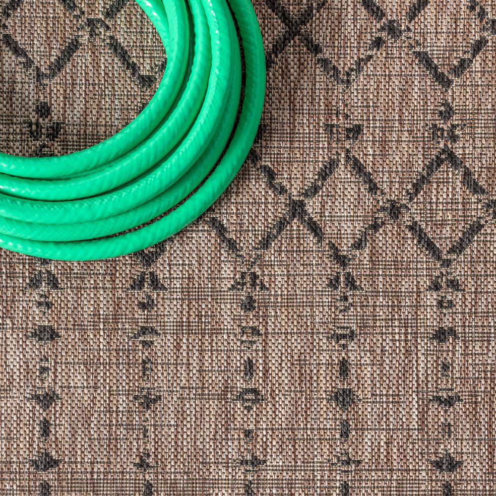Ourika Moroccan Geometric Textured Weave Indoor/Outdoor Area Rug. Picture 3