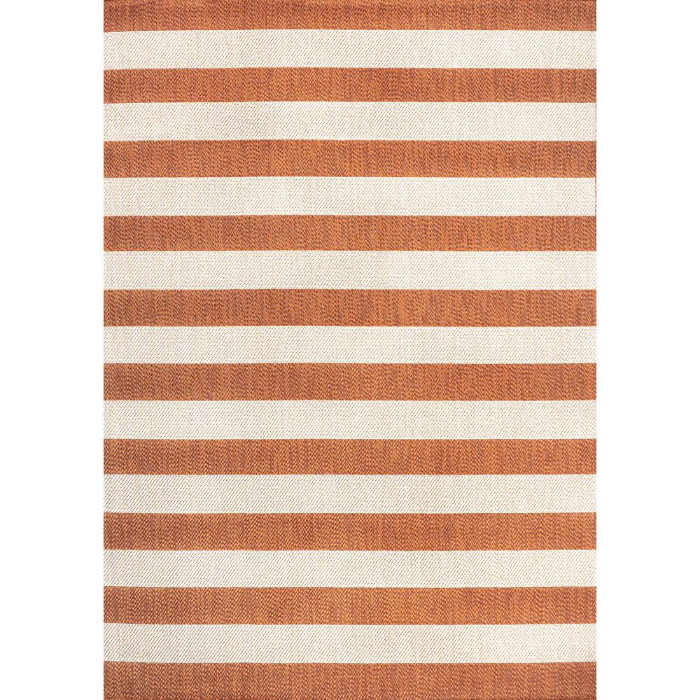 Negril Two Tone Wide Stripe Indoor/Outdoor Area Rug. Picture 2