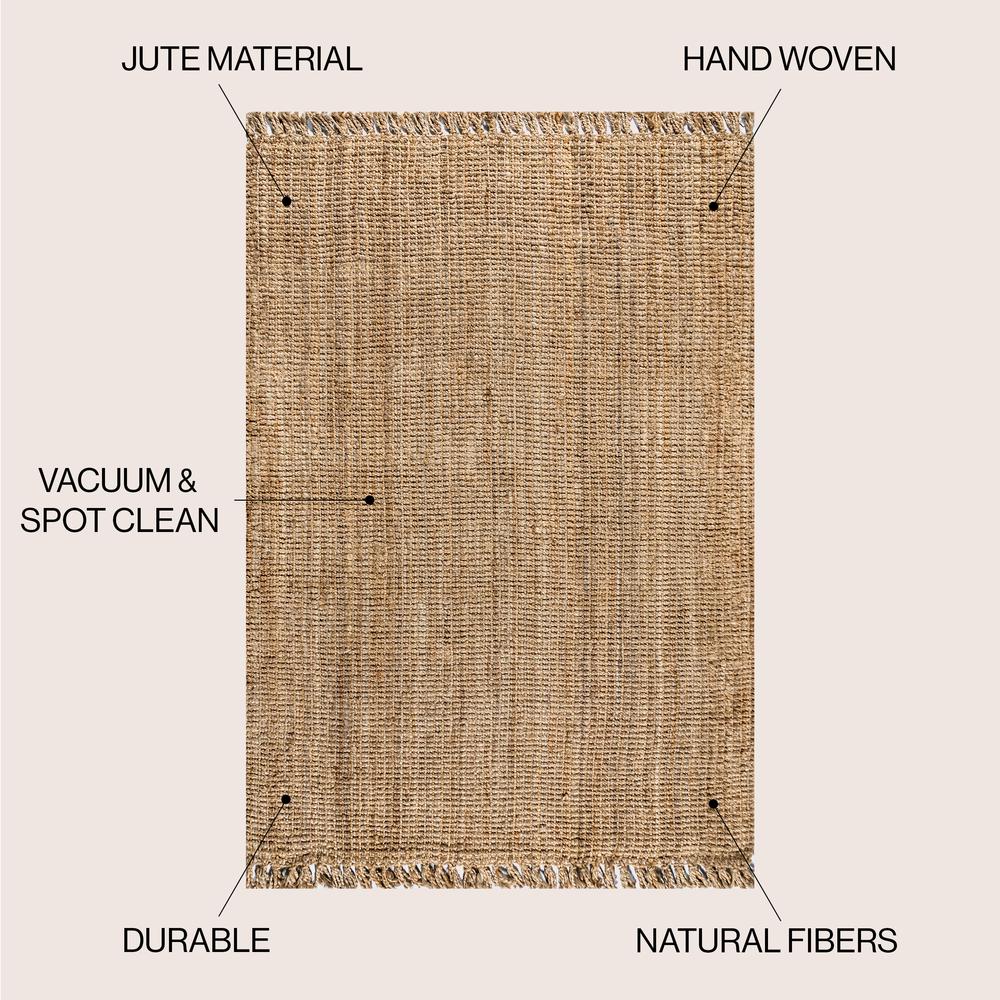 Pata Hand Woven Chunky Jute Area Rug. Picture 3