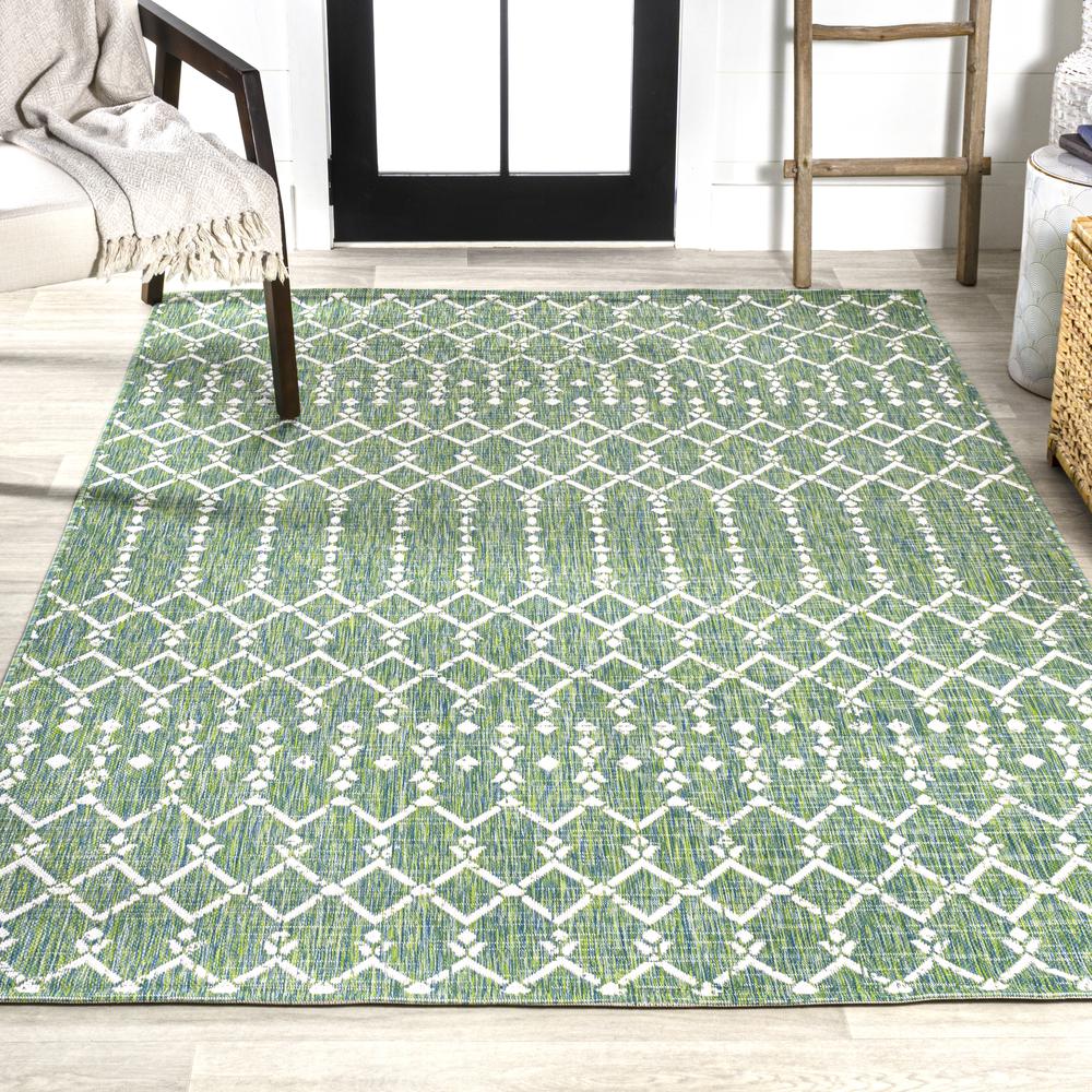 Ourika Moroccan Geometric Textured Weave Indoor/Outdoor Area Rug. Picture 5