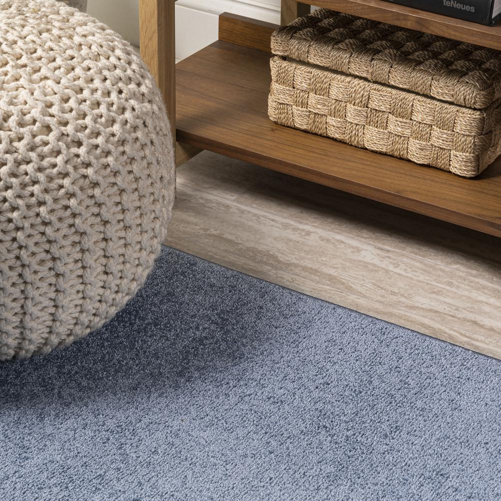 Haze Solid Low Pile Area Rug Classic Blue. Picture 9