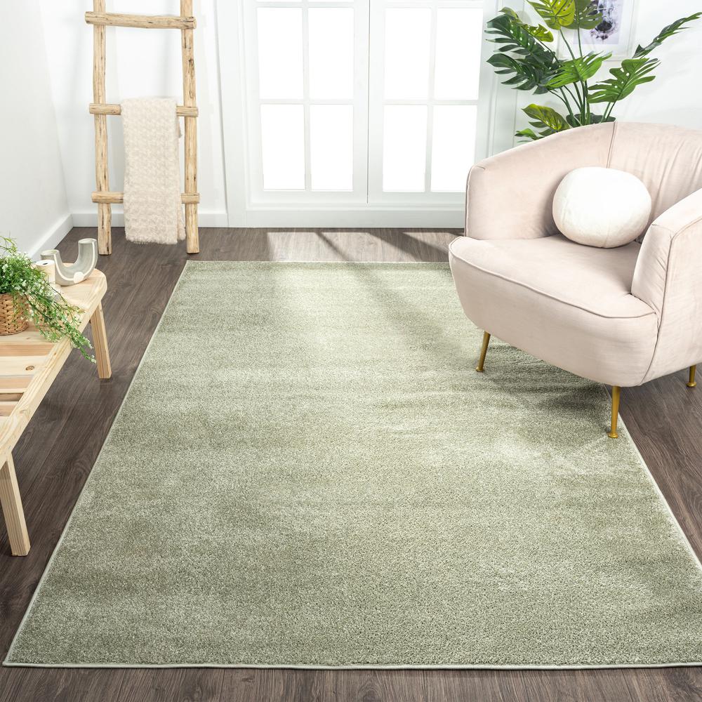 Haze Solid Low Pile Area Rug Green. Picture 13