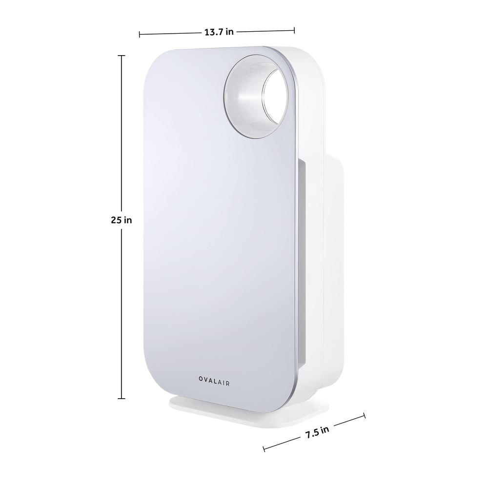 OVAL AIR 3-Stage H13 True HEPA 5-in-1 Air Purifier. Picture 18