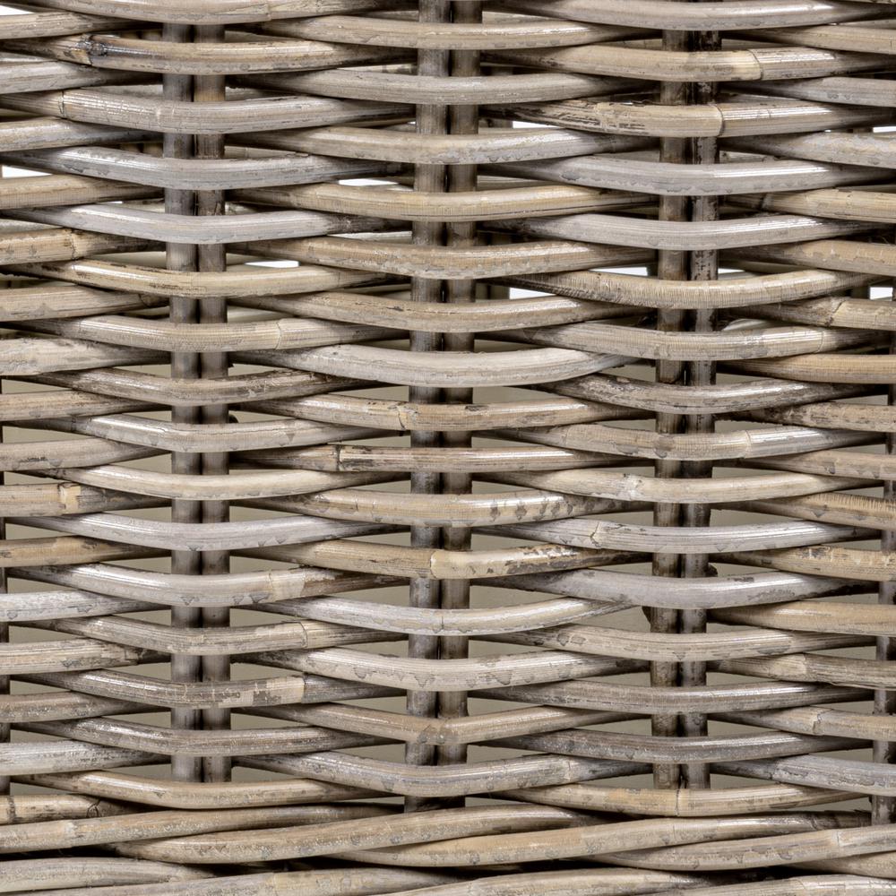 Yael Coastal Hand-Woven "Storage" Rattan Basket With Wheels And Handles. Picture 5