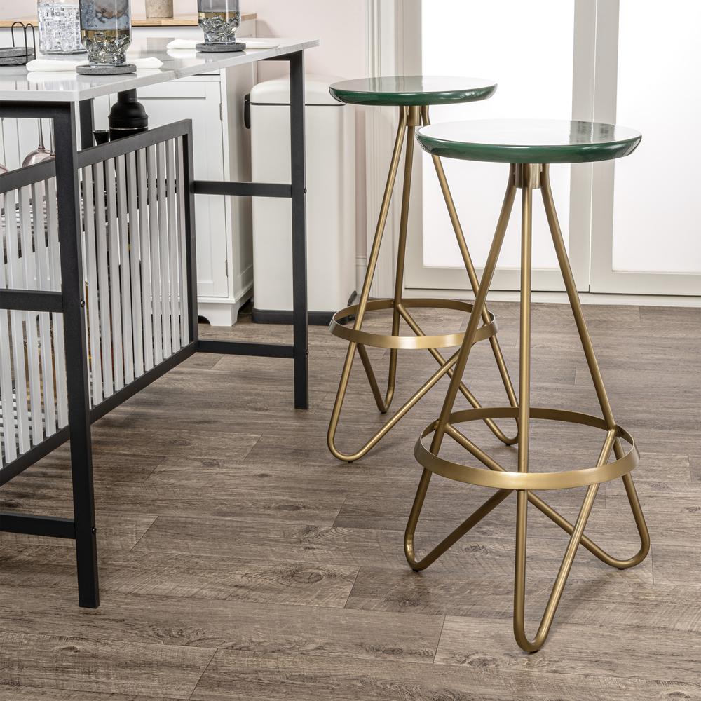 Spiroa Modern Industrial Metal Backless Circular Bar Stool. Picture 9