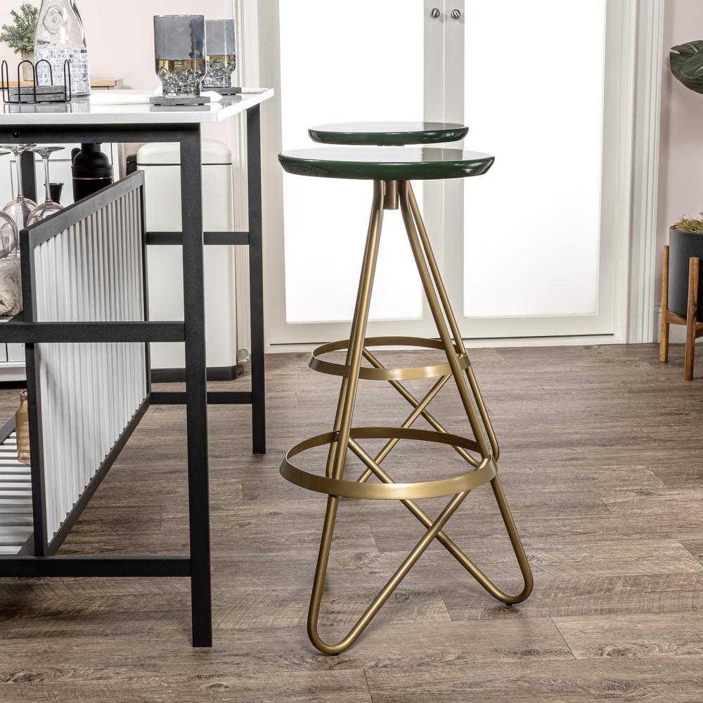 Spiroa Modern Industrial Metal Backless Circular Bar Stool. Picture 4