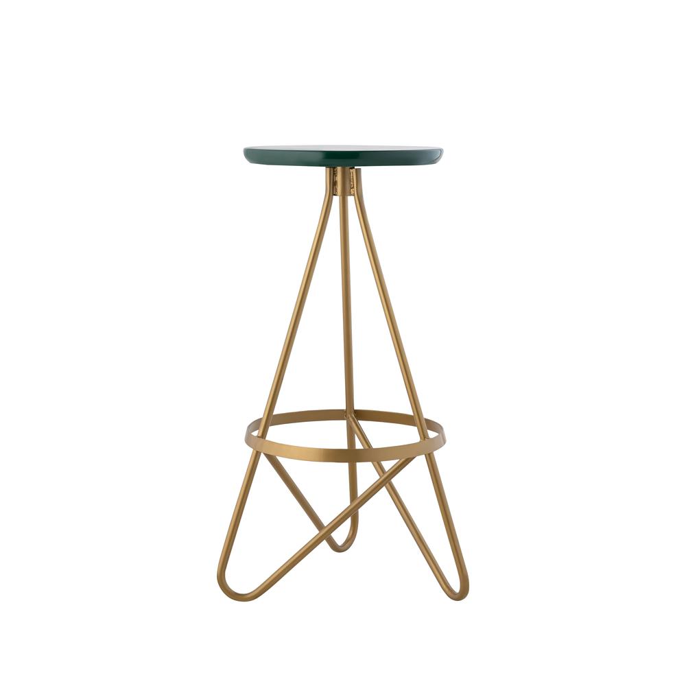 Spiroa Modern Industrial Metal Backless Circular Bar Stool. Picture 1