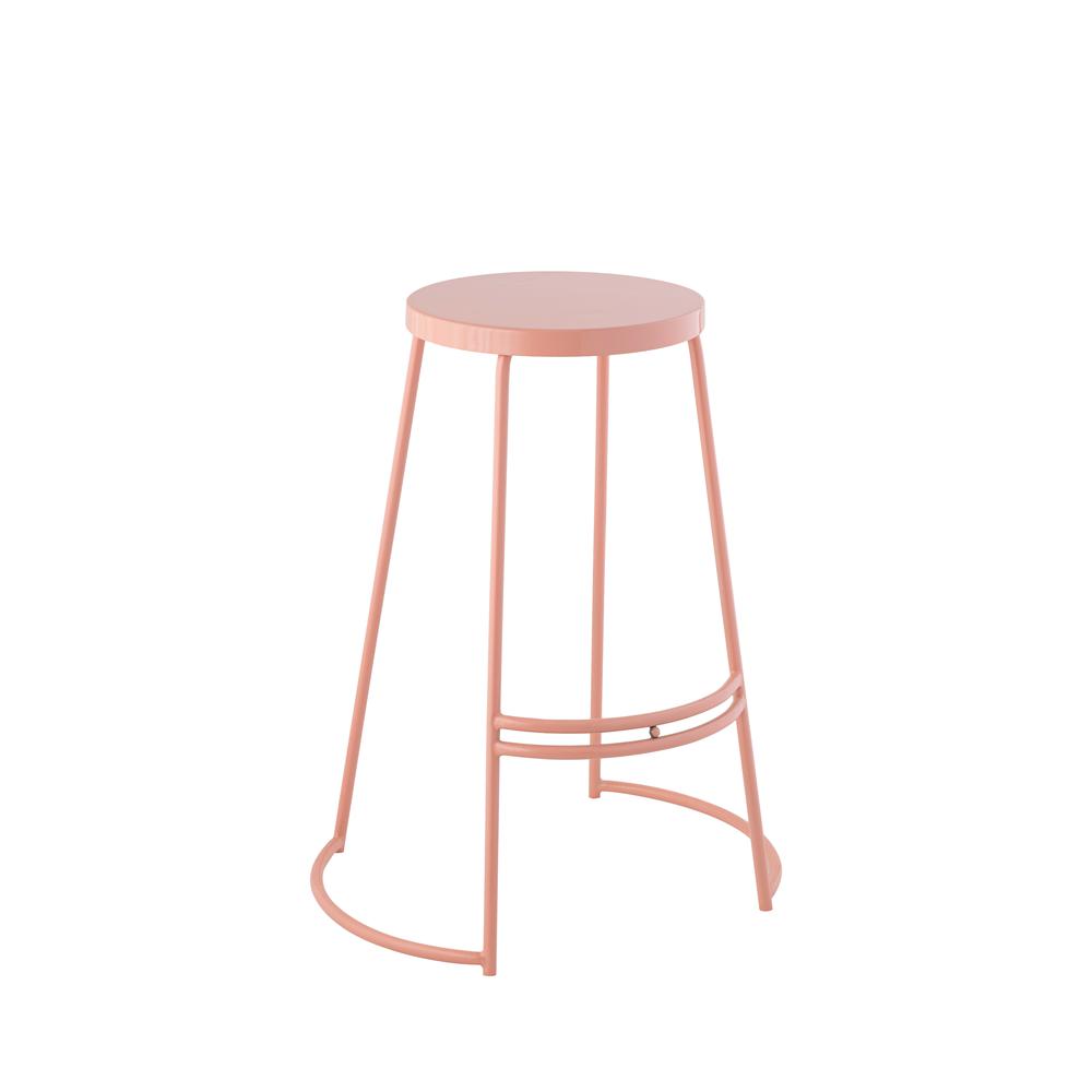 Hula Modern Designer Iron Curved Backless Bar Stool. Picture 1