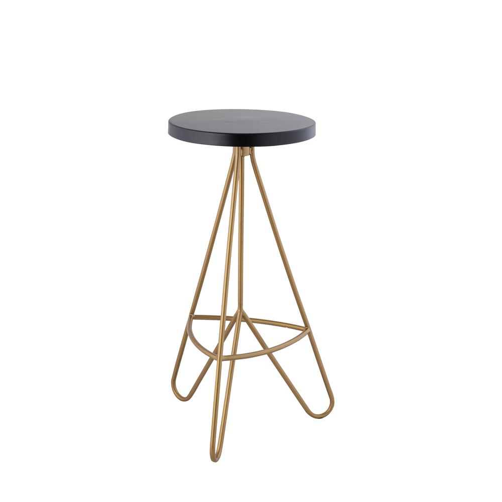 Trinity Modern Industiral Iron Tripod Backless Bar Stool. Picture 1