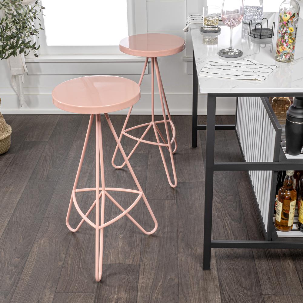 Trinity Modern Industiral Iron Tripod Backless Bar Stool. Picture 7
