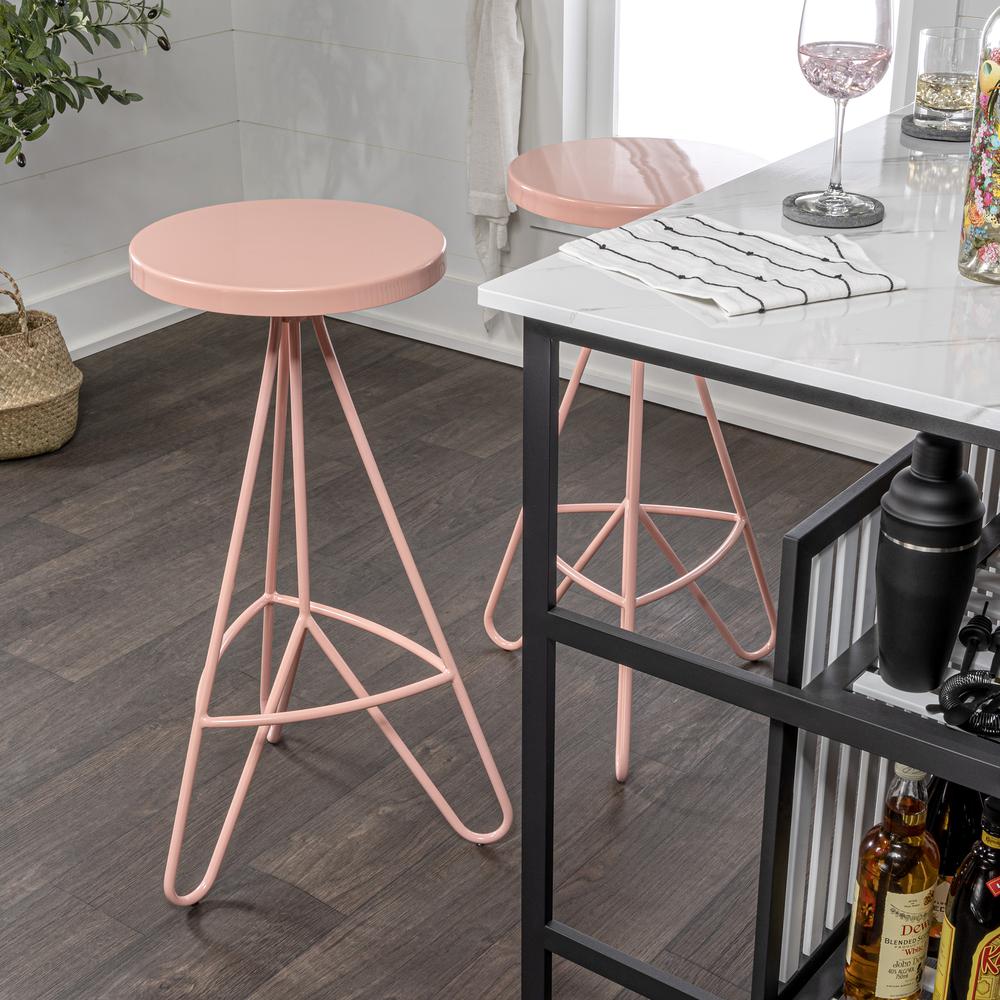 Trinity Modern Industiral Iron Tripod Backless Bar Stool. Picture 8