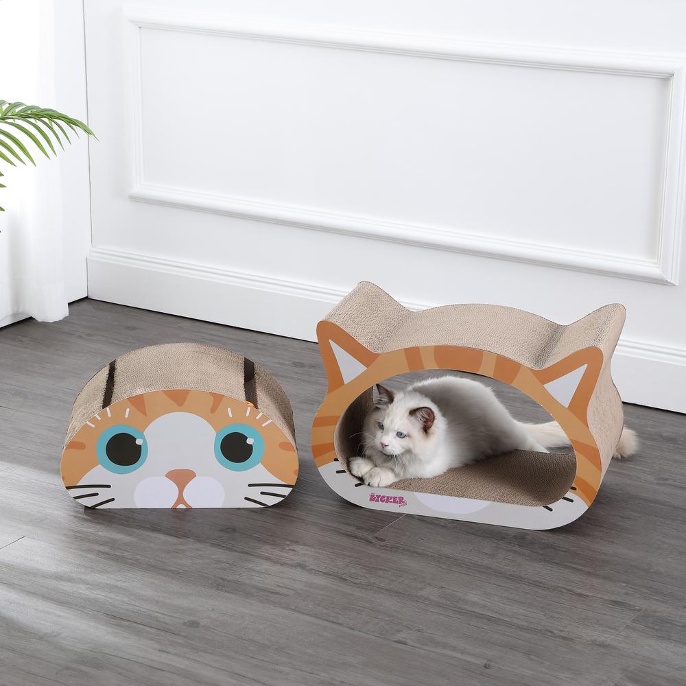 Daisy Modern Cardboard Bowl Cat Scratcher With Catnip. Picture 7