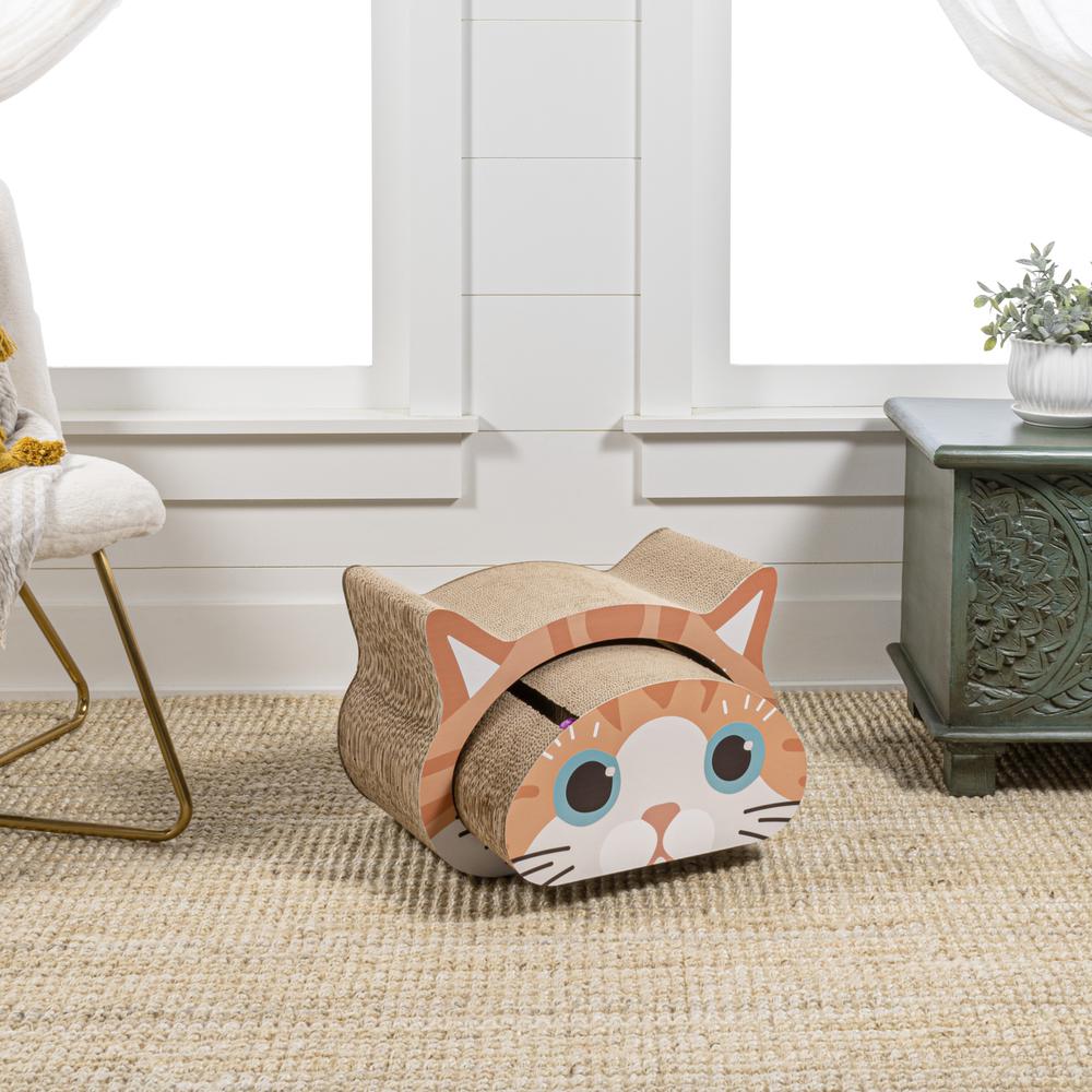 Daisy Modern Cardboard Bowl Cat Scratcher With Catnip. Picture 8