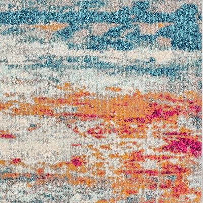 Contemporary Pop Modern Abstract Brushstroke Area Rug. Picture 10