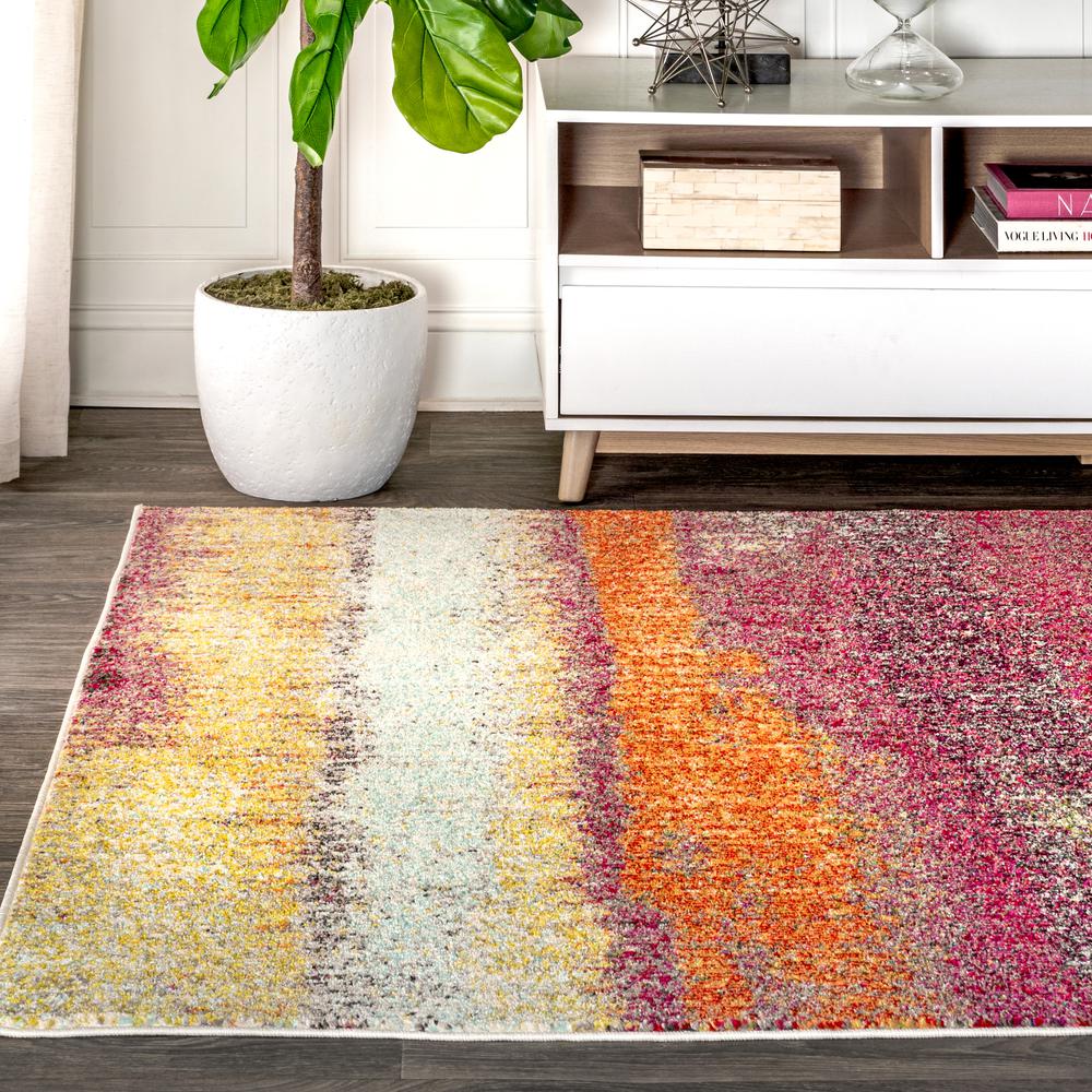 Style Contemporary Pop Modern Abstract Vintage Area Rug. Picture 4
