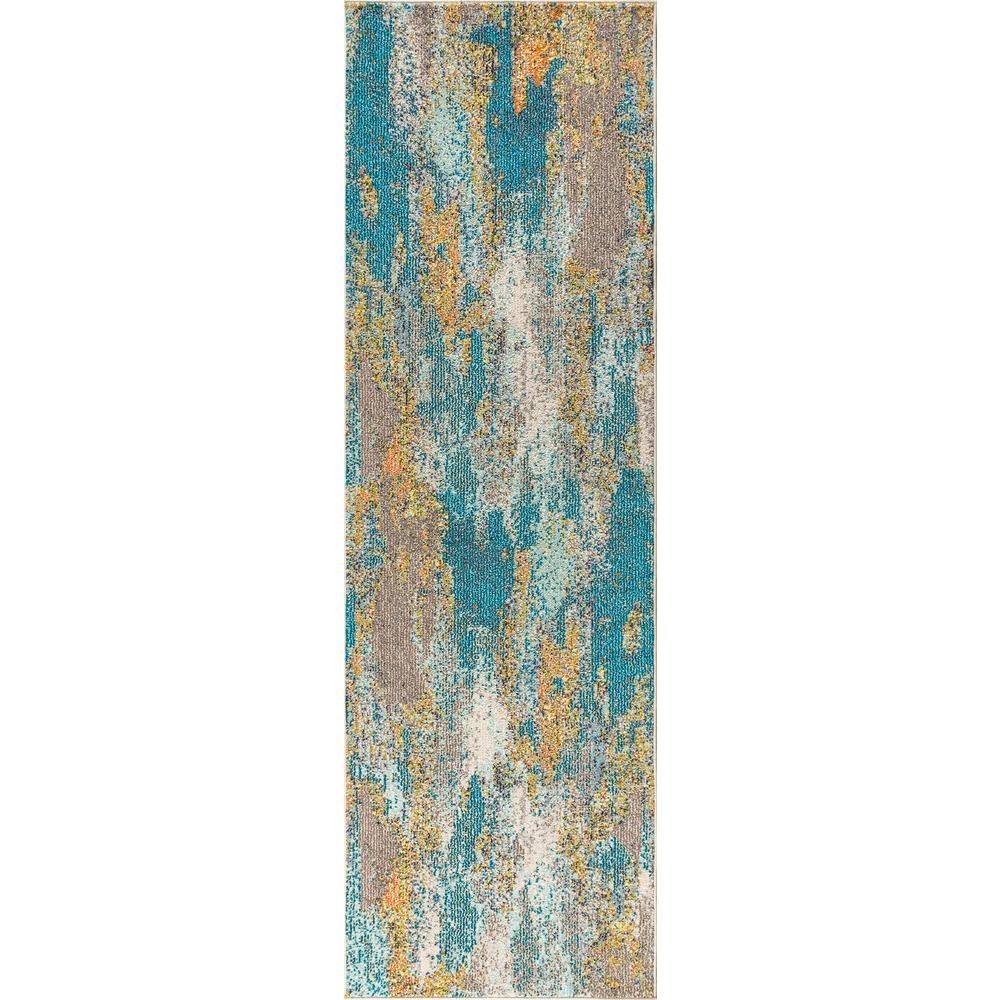 Contemporary Pop Modern Abstract Vintage Waterfall Area Rug. Picture 1