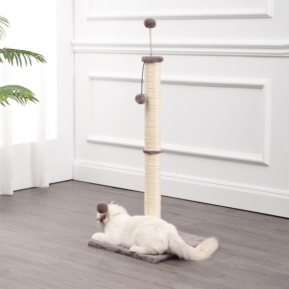 Sawyer 3-Tier Minimalist Jute Cat Tree Condo With Scratching Posts. Picture 5