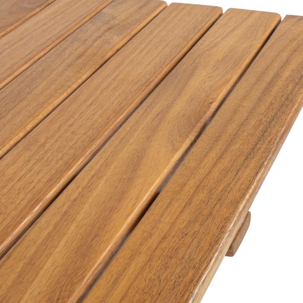 Javea Modern Coastal 3-Piece Acacia Wood Outdoor Folding Bistro Set. Picture 4