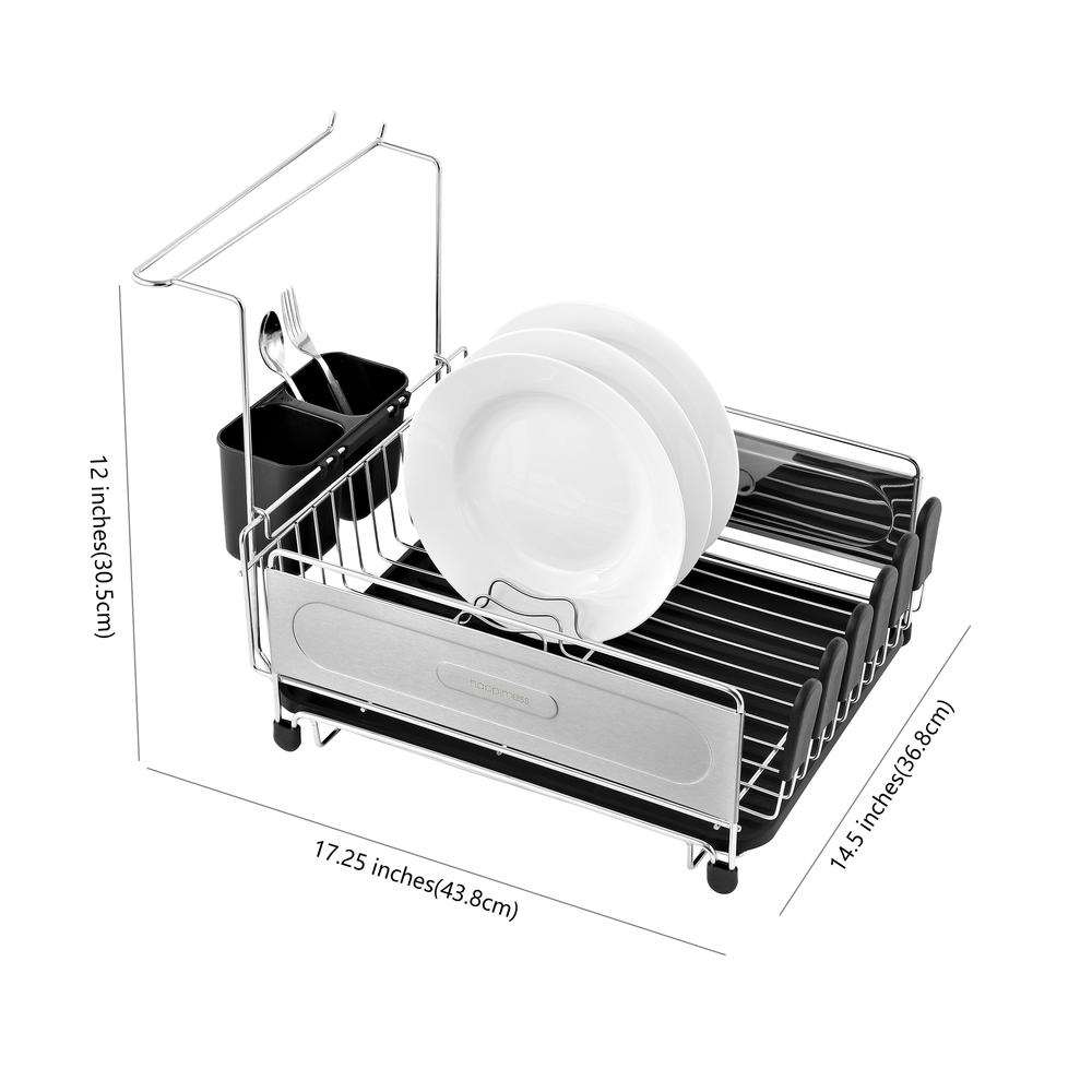 Compact Fingerprint-Proof Stainless Steel Dish Drying Rack. Picture 18