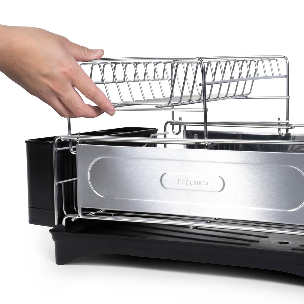 Compact 2-Tier Fingerprint-Proof Stainless Steel Dish Drying Rack. Picture 6